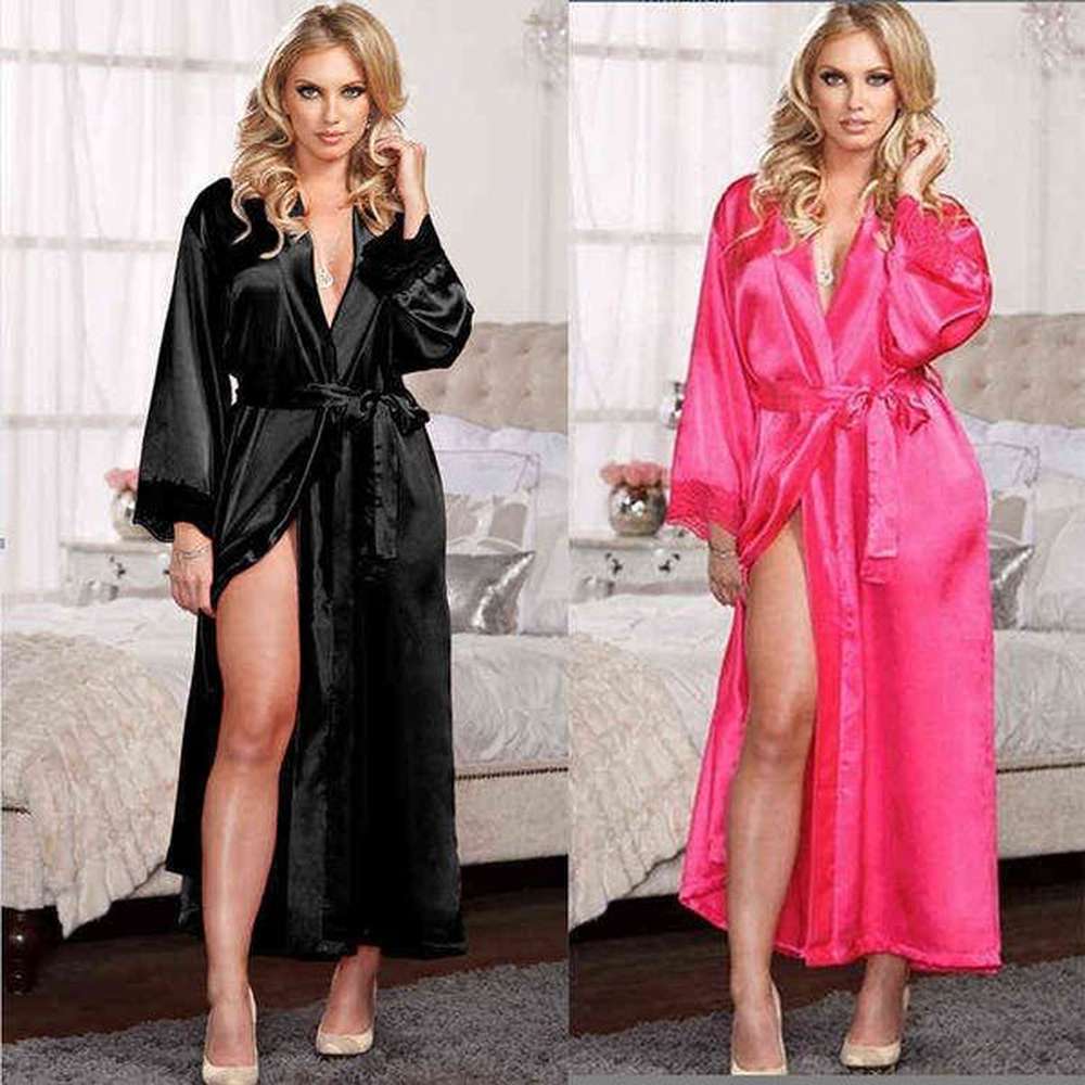 customized production of glossy cloth home clothes thin womens kimonos