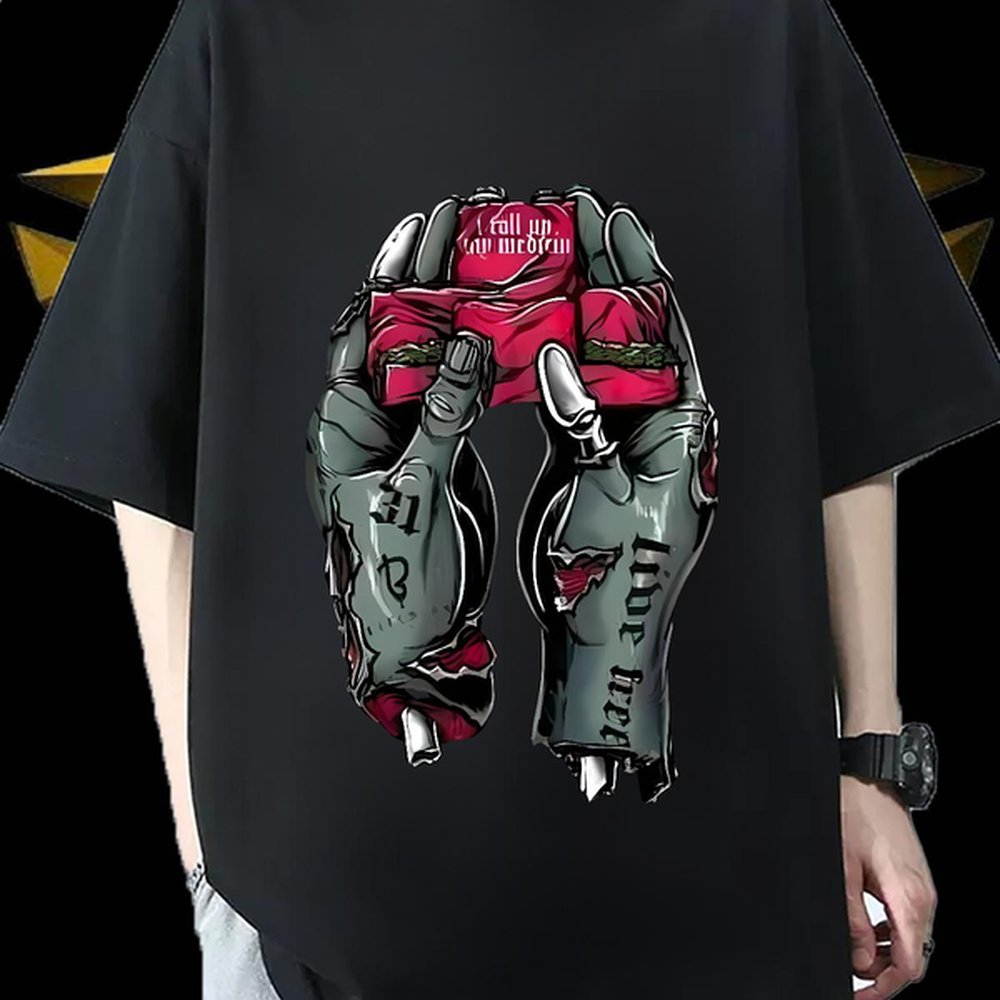 Customized T Shirt For Man Anime Mens Tshirts Hip Hop Breathable Crew Neck Brand Wear