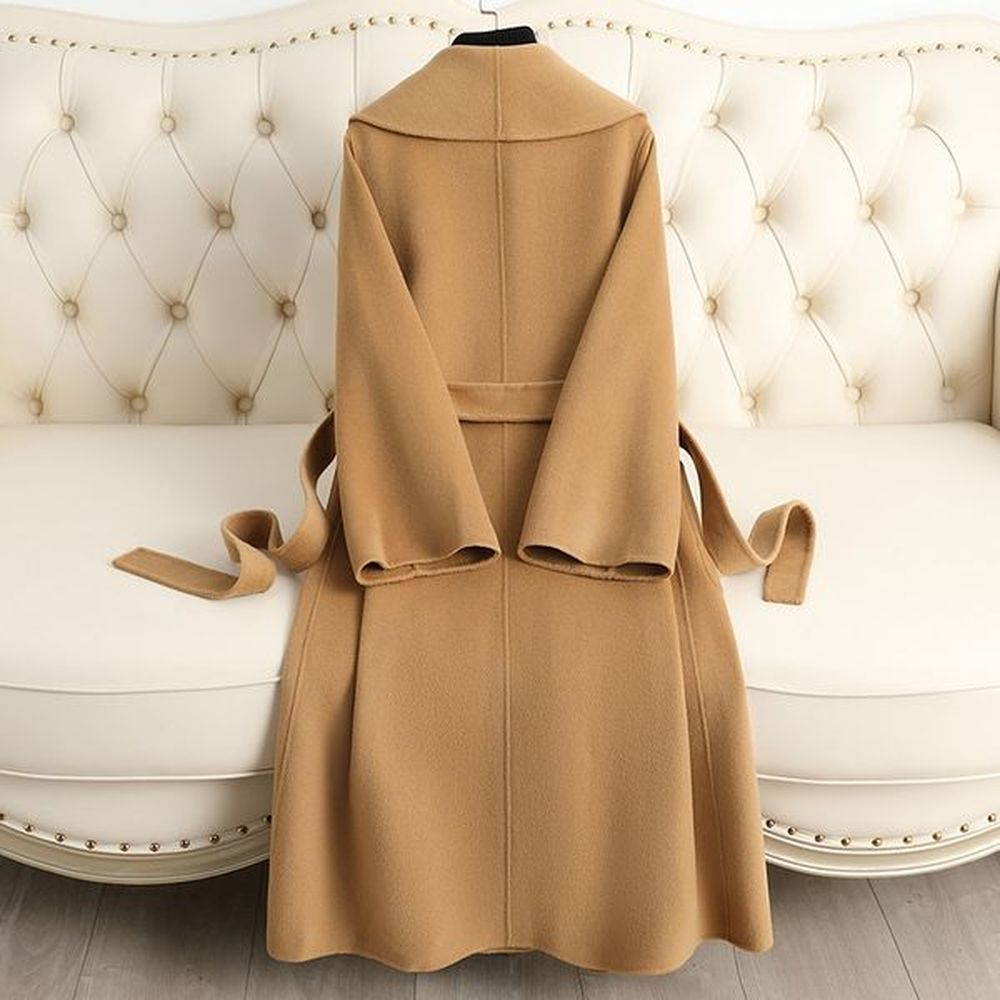 d doublefaced cashmere coat medium long slim elegant highend autumn