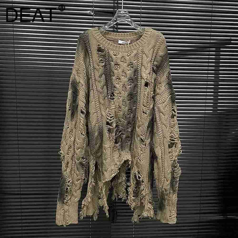 deat autumn new items fashion womens irregular hole design