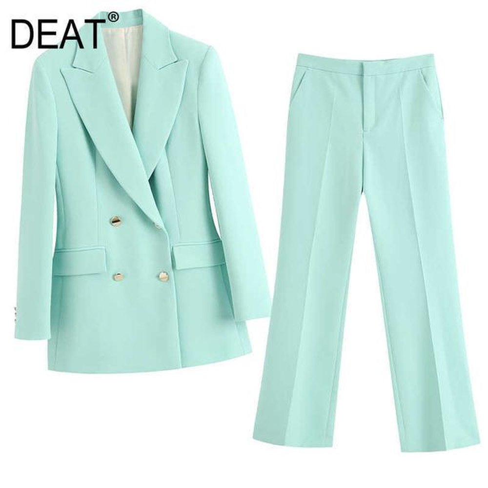 deat double breasted chic autumn handsome casual suit coat