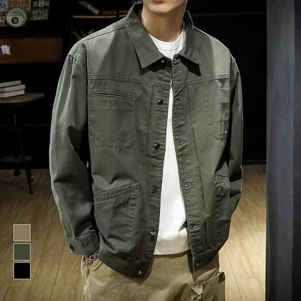 Denim jacket mens khaki cargo jeans retro plus size winter lowest price S Y2k Rock 250210
