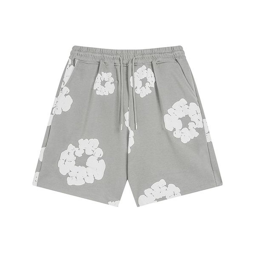 Denim Men Shorts Designer Streetwears Denim Shorts Fashion Designer Streetwears Classic Puff Flowers Shorts Holiday Beach Pants Sweatpants D