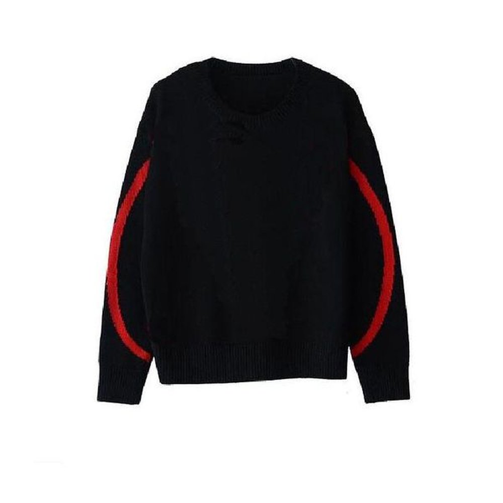 designe womens sweater letter print round neck long sleeve loose