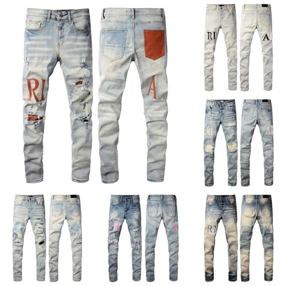 designer amiril jeans new Ksubi Jeans denim Trousers skinny mens y2k true jeans High-end Quality Straight Design Retro Shinny Casual hold bi