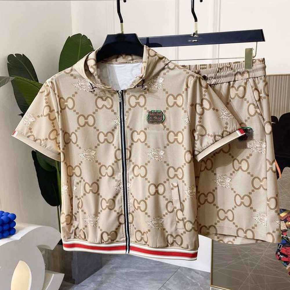 Designer And T-Shirt Polo Summer Women's Shorts Men's Beach Sportswear Short Sleeved Set 7390