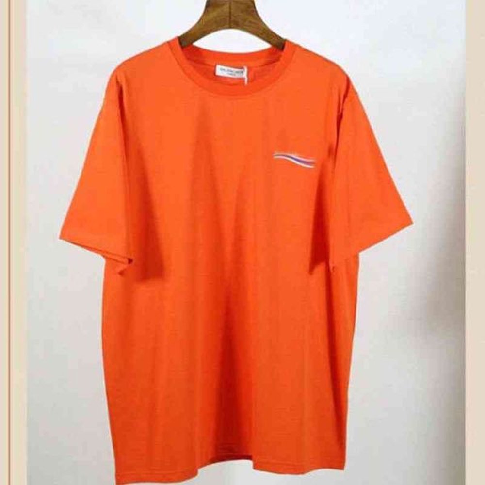 Designer Balenciga T Shirt Vintage Luxe Fashion Spring And Summer New Cola Wave Short Sleeve Men's And Women's Loose And Versatile