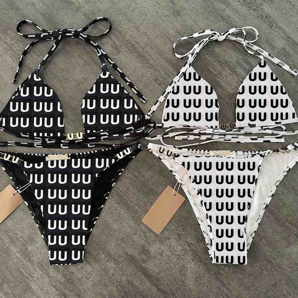 designer bikini swimsuit women sexy swimwear summer full letter print