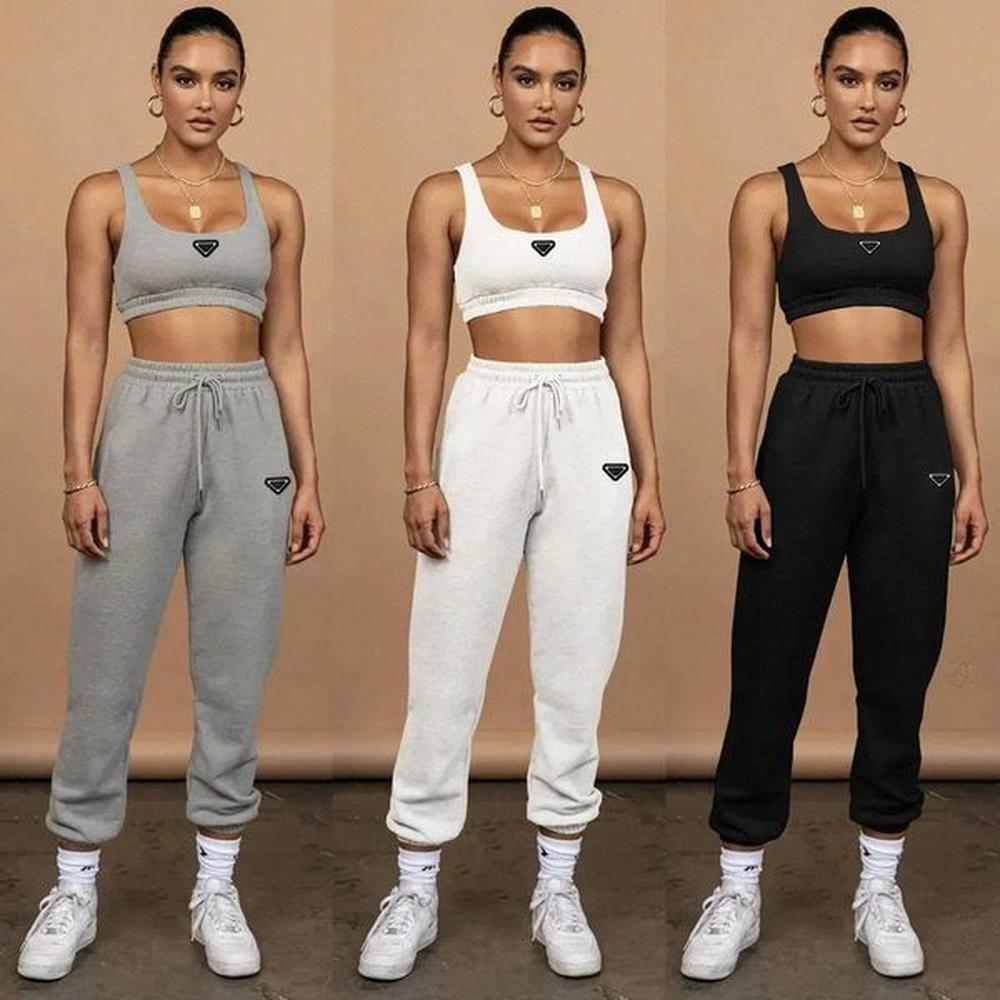 designer brand womens tracksuits womens navelbaring tank top tieup trousers.jpeg