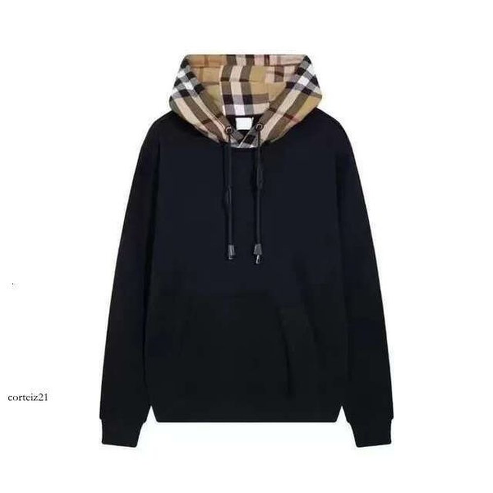 Designer Burburrys Hoodie Men's Pullover Seasonal Sportswear High-Quality Top Hooded Long Sleeved Jacket Loose Cotton Outdoor Designer
