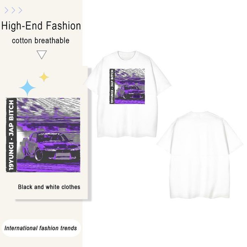 Designer car 230g Cotton Couples T Shirts Casual Beach Pure Cotton T shirt Brand White Plus Size Polos