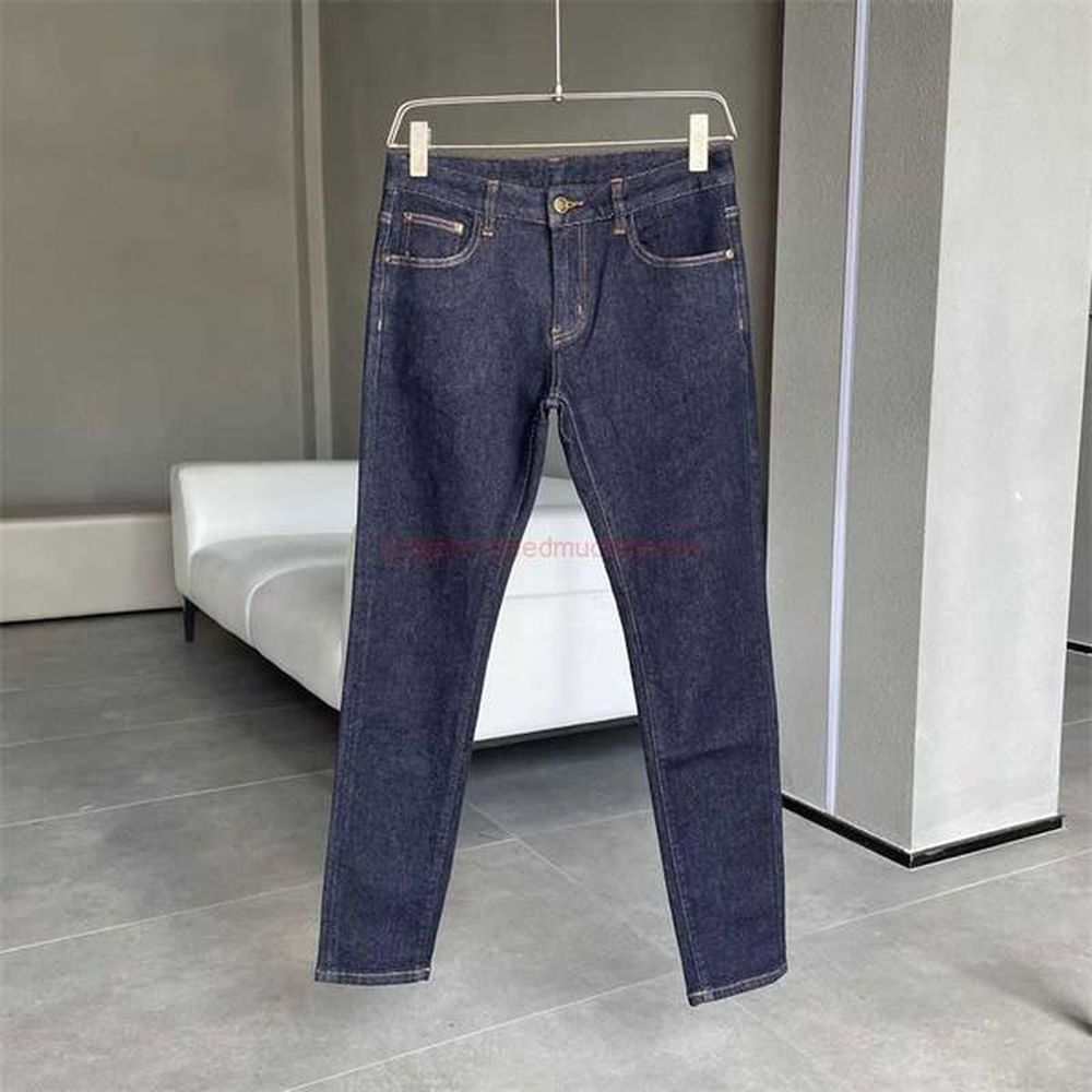 Designer Clothing Amires Jeans Denim Pants Amies Autumn Winter New Dark Blue Jeans Mens Fashion Brand Fashion Simple Versatile Slim Fit Smal