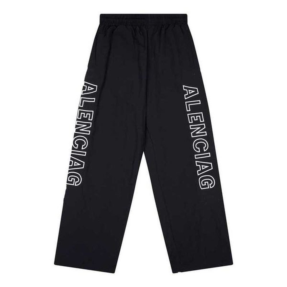 Designer Correct Version B Family 24FW New Trendy Casual Loose Couple Side Embroidered Letters Nylon Inner Mesh Pants UFWB