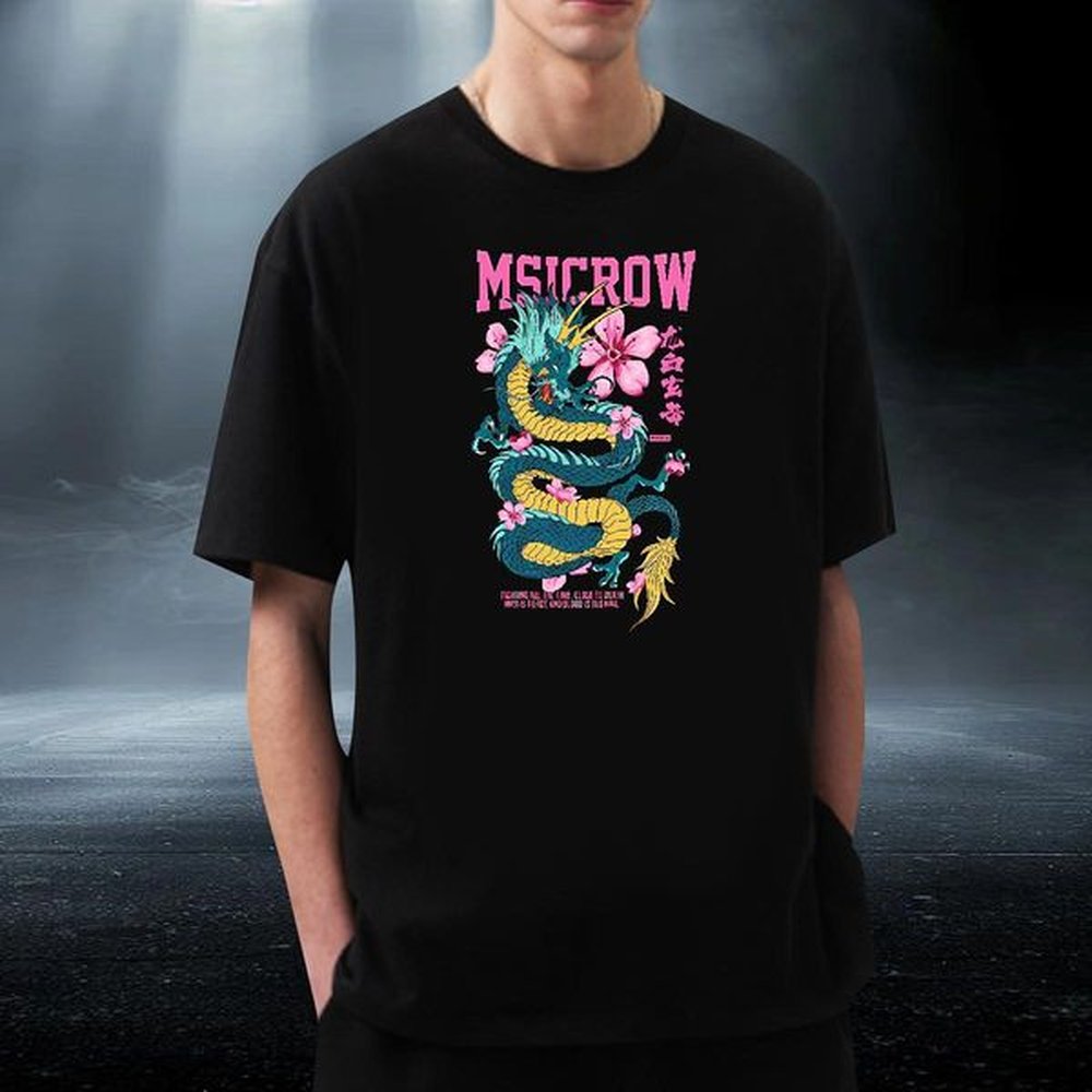 Designer Couples T Shirts 100% Cotton 230g Hip Hop Street dragon DIY Anime O Neck Short Sleeves Fashion Casual Men T Shirts Tops Shirt