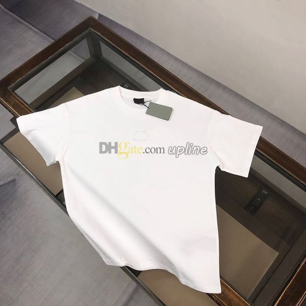 Designer Crew Neck T Shirt For Men Loose Summer Daily Outfit Top Luxury Embroider Pattern Base Shirt Breathable Short Sleeve Shirt For Baske