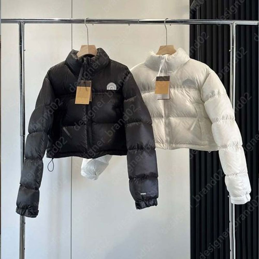 designer cropped down jacket for women lightweight puffer winter