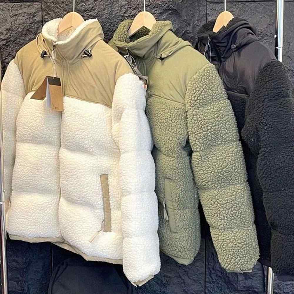 designer double side fleece puffer jacket north jacket mens reversible
