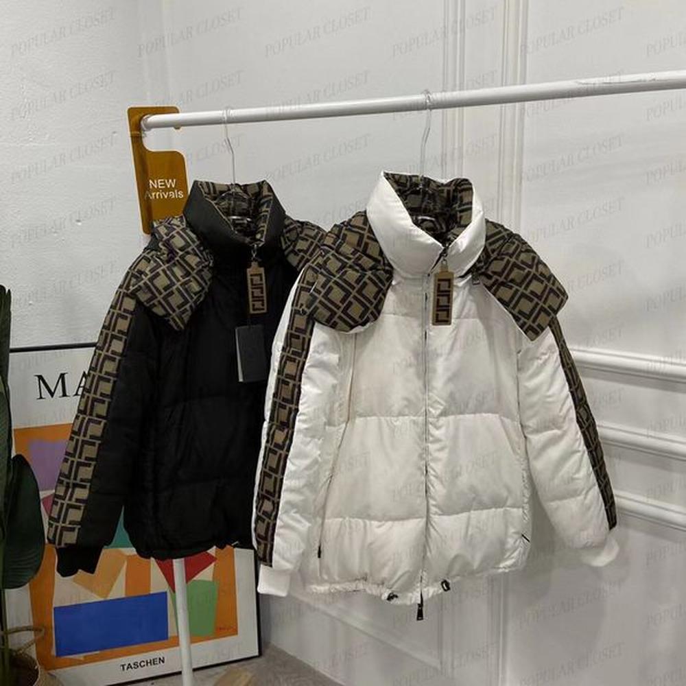 designer down jacket for mens women two sides hooded parka