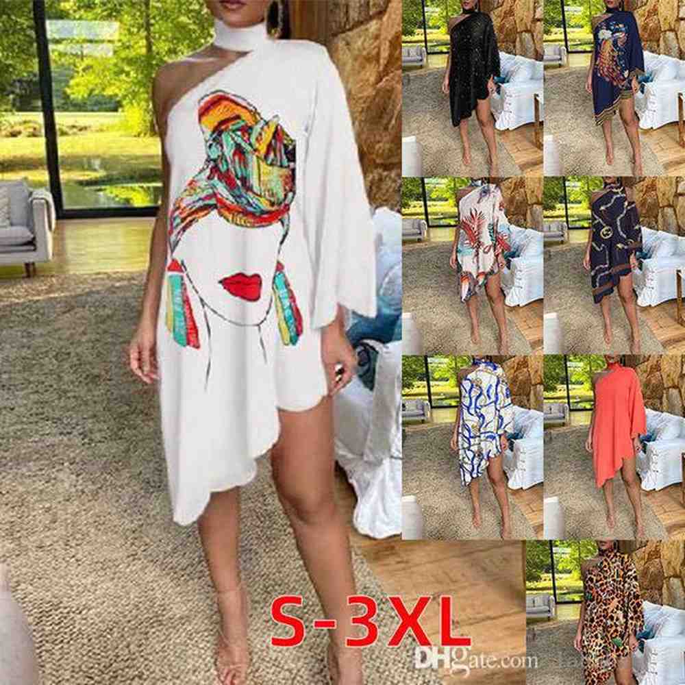 designer dresses for woman summer dress sexy ruffle printed