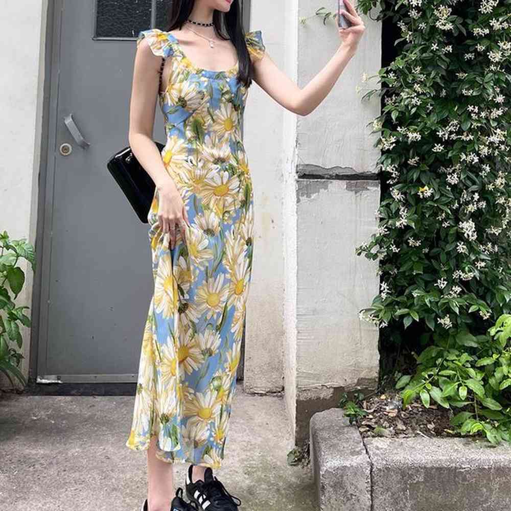 designer dresses hong kong style retro dress women summer