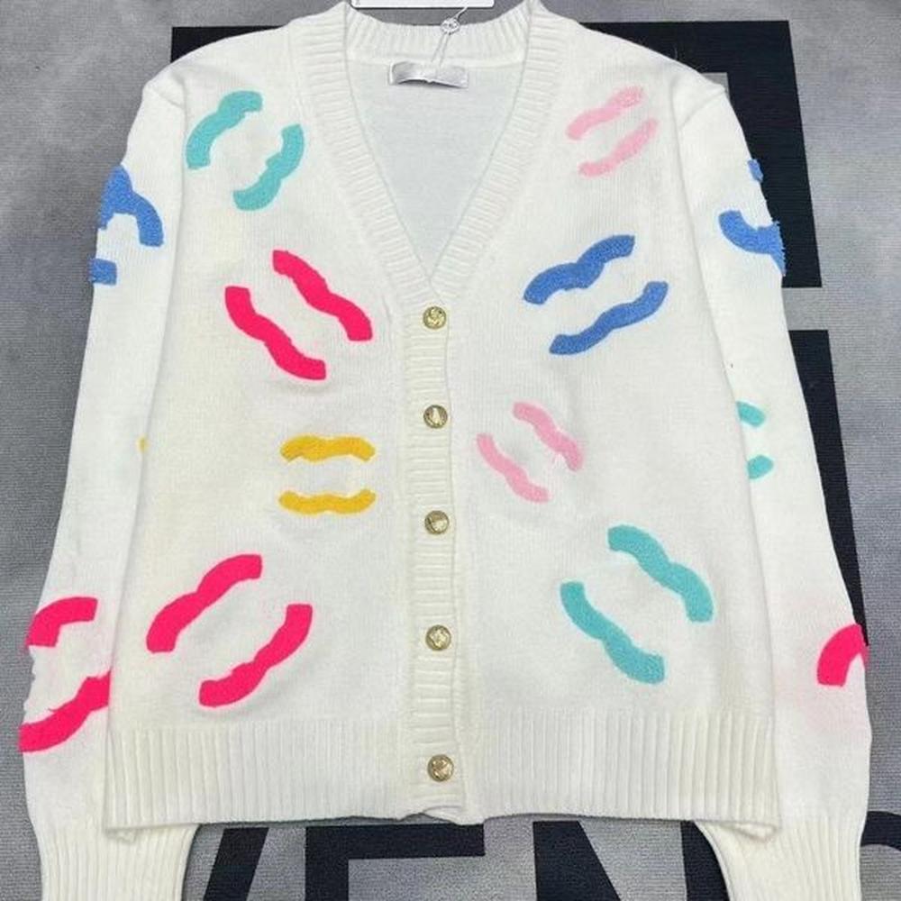 designer elegant womens luxury knitwear chic letter printed wool