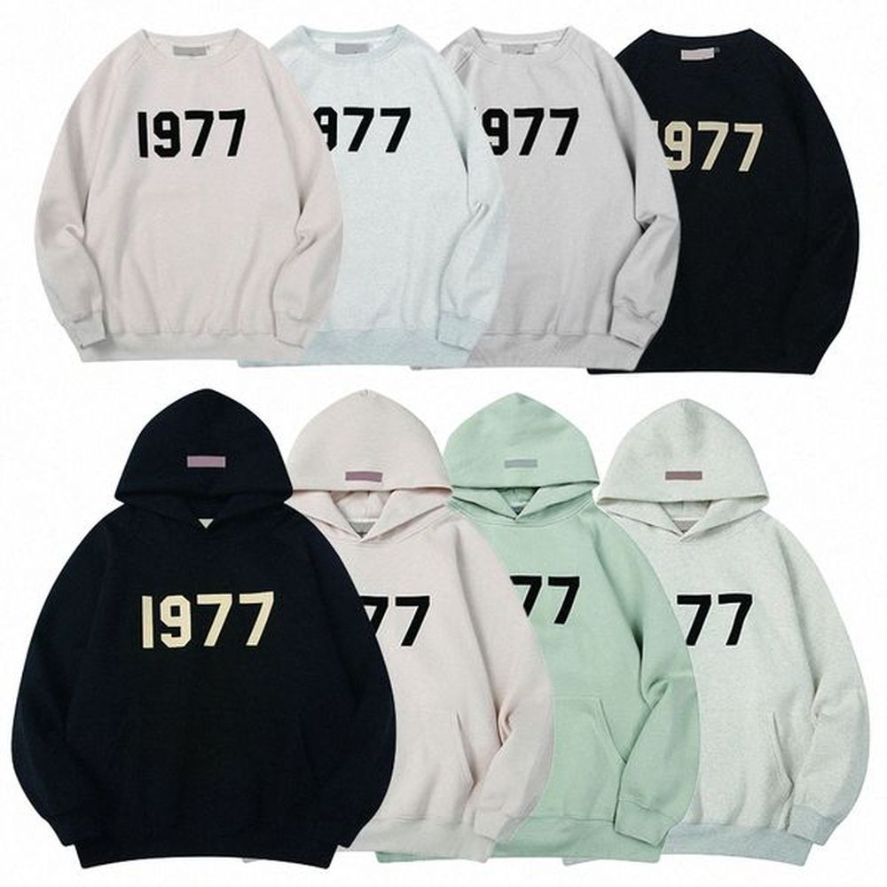 1977 Designer Essen Hoodies Hoody Men essentail Pullover Sweatshirts Oversized Clothing Tops Quality Mens Womens Hooded Jumper Refflective L