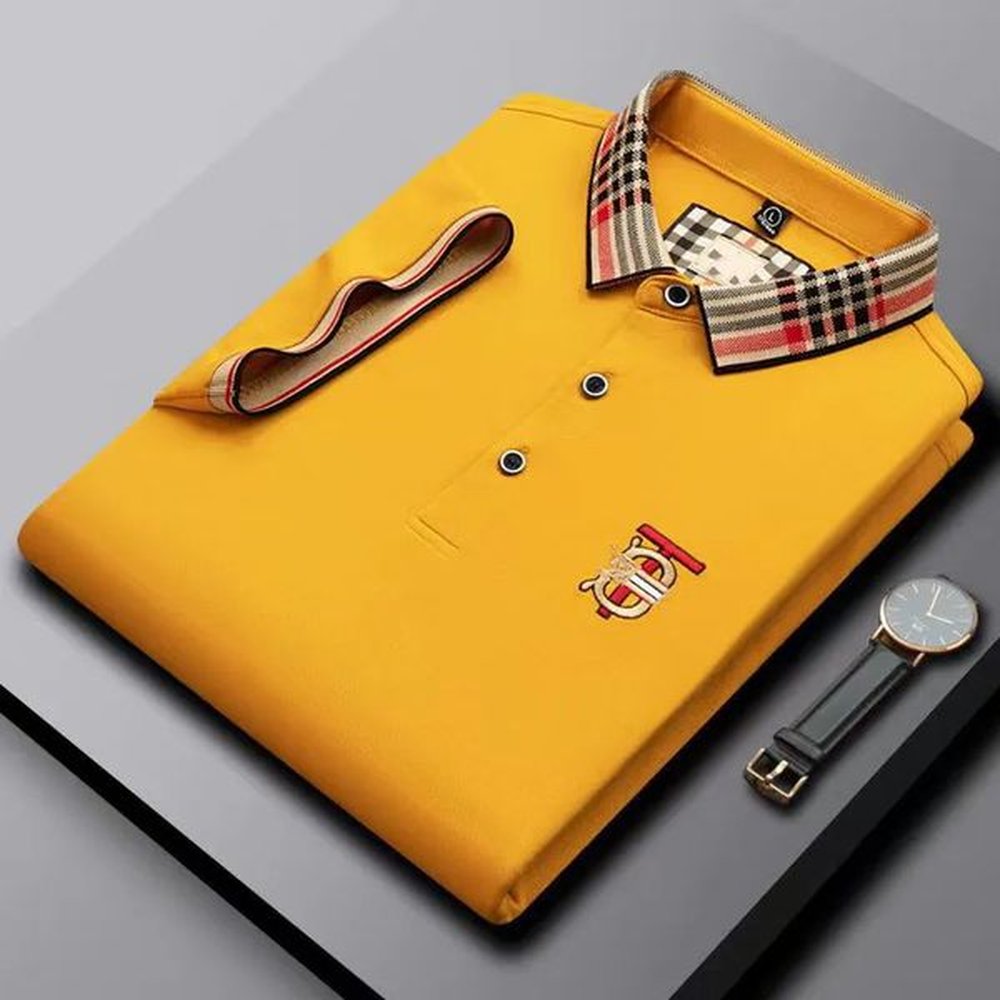 Designer Fashion Classic Brand Men's POLO Shirt Embroidered Letter Pattern Summer Trend Pure Breathable Short Sleeve Summer Dress
