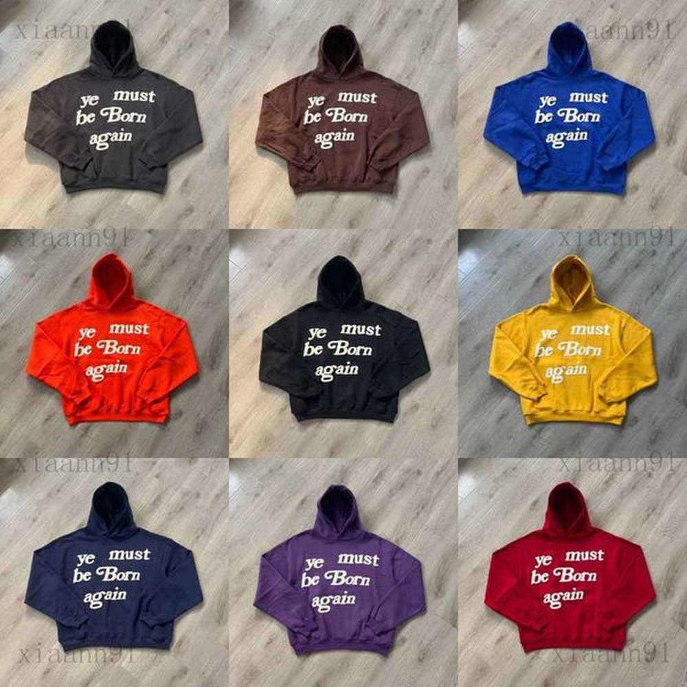 Designer Fashion Classic Kanyes hoodie rebirth three-dimensional foam printing oversized graphic hoodie Mens Women Yzys Pullover Pure cotton