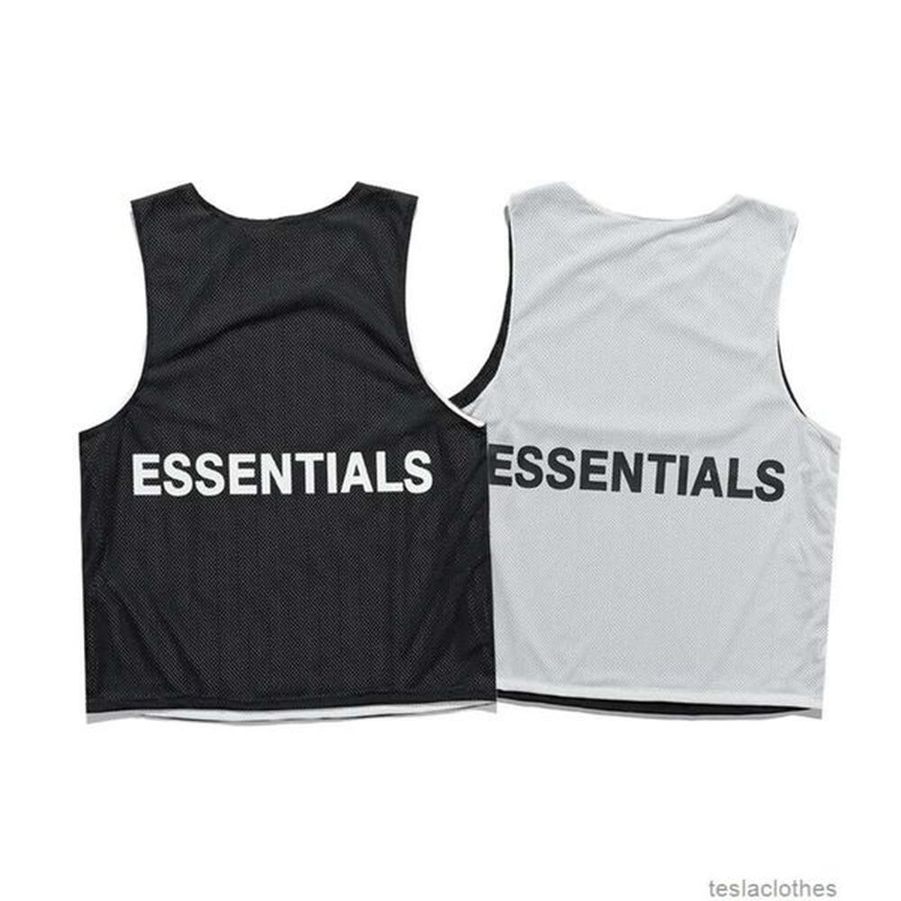 Designer Fashion clothing Luxury Tees TShirts American High Street Non Fogs Double Thread Essen Letter Mesh Breathable Tank Top High Street