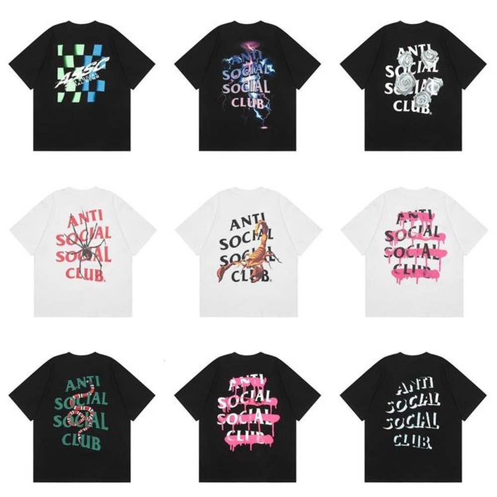 Designer For Man Anti Social T Shirt Mens Womens T Shirt Brand Men Clothing Short Sleeved Letter Hip Hop High Street Trend Tshirt Summer