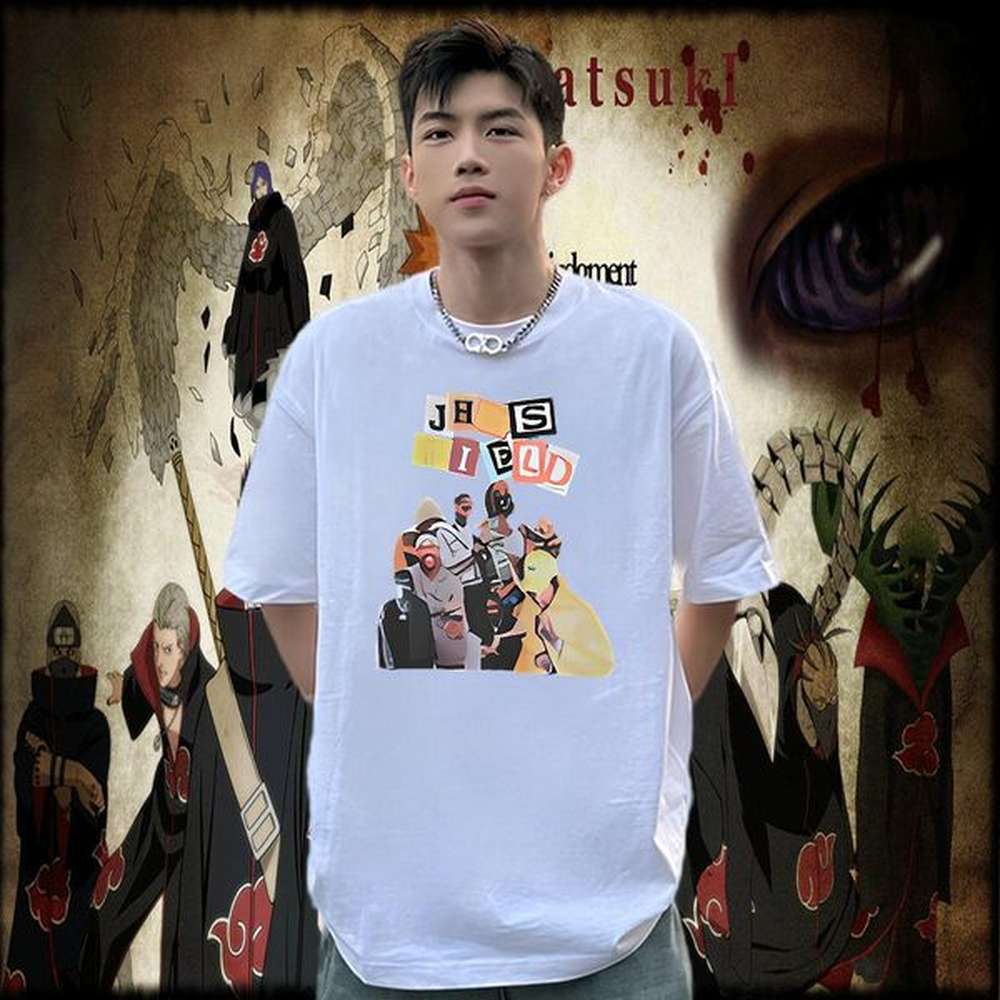 Designer 230g Cotton Mens T Shirts portrait Anime Printing Street Men Clothes T-Shirt Tops Shirt Breathable Short Sleeve Soft DIY