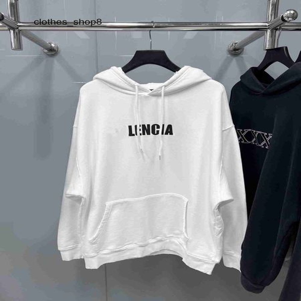 designer hoodie Balenciggs Fashion Hoodies Hoody Mens Sweaters High Quality Edition Brushed Fleece Burnt Letter Print Comfortable Men's