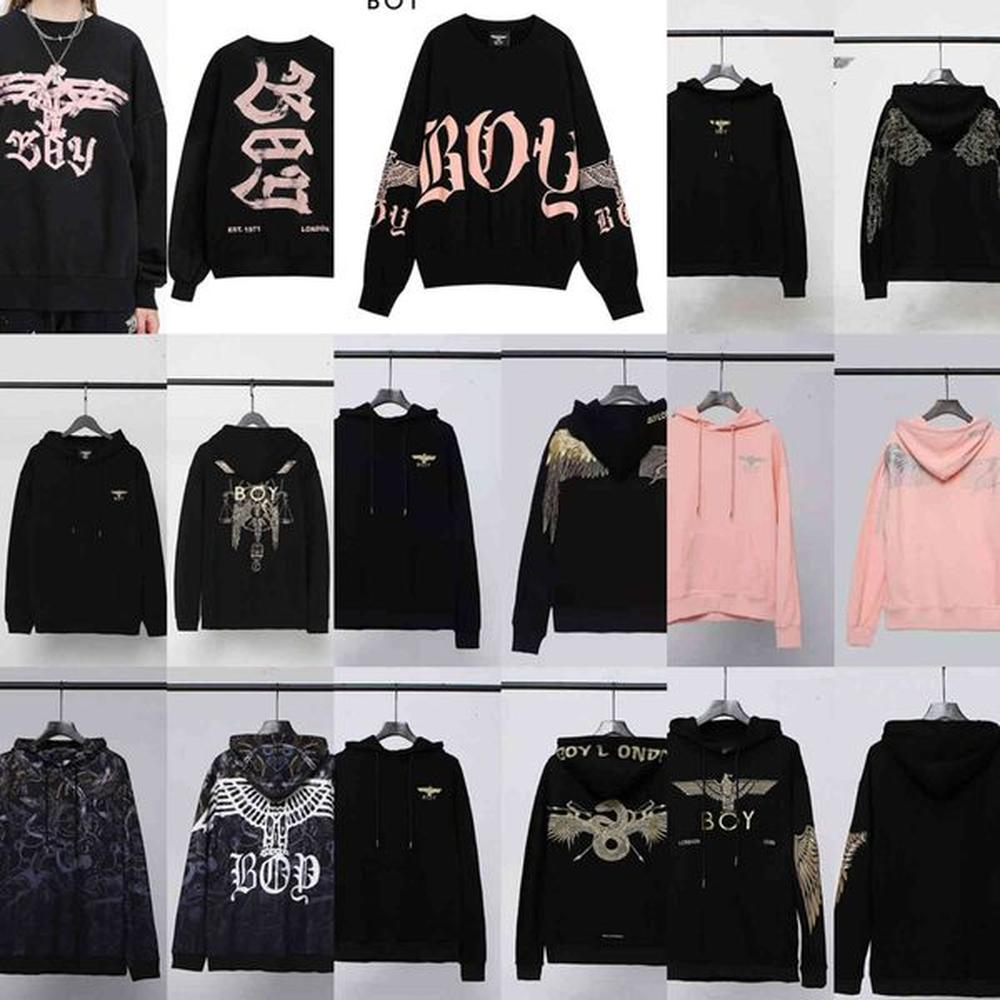 Designer hoodie Boy coat 21 autumn various hooded embroidery round neck Terry gilt printing eagle wings loose couple coat