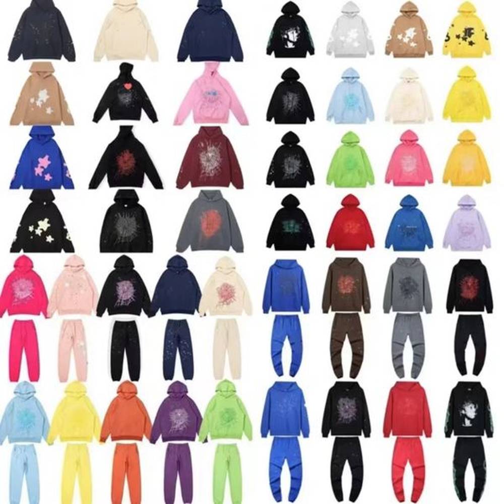 designer hoodies Young Thug 555555 Men Women Hoodie High Quality Foam Print Web Graphic Pink Sweatshirts y2k Pullovers Designer Hoody Tracks