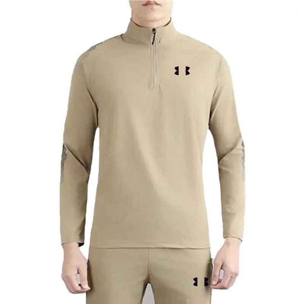 Designer Jacket Autumn Men's Long Sleeve brand uv Running Training Stand collar zipper casual outdoor fitness short sleeve T-shirtx986
