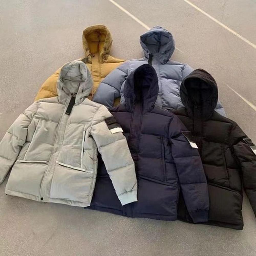 Designer jacket badge compass men's jacket thermal winter waterproof metal jacket nylon fishing mountaineering jacket mens thermal down
