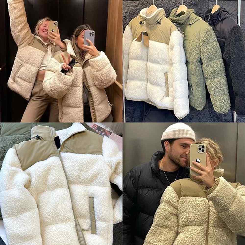 designer jacket womens winter fleece jacket puffer face sherpa women