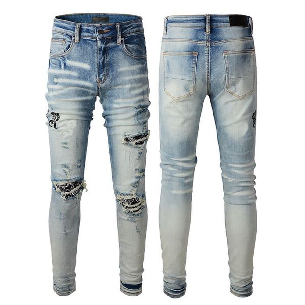 designer jeans Denim Mens Designer Jean Straight Leg Zipper ruin pants Hip Hop Bikers Motorcycle True Jeans brand denim street paint graffit