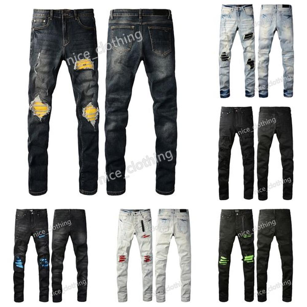 designer jeans for mens jeans high quality fashion mans jeans cool style luxury designer pant distressed ripped biker black blue jean slim f