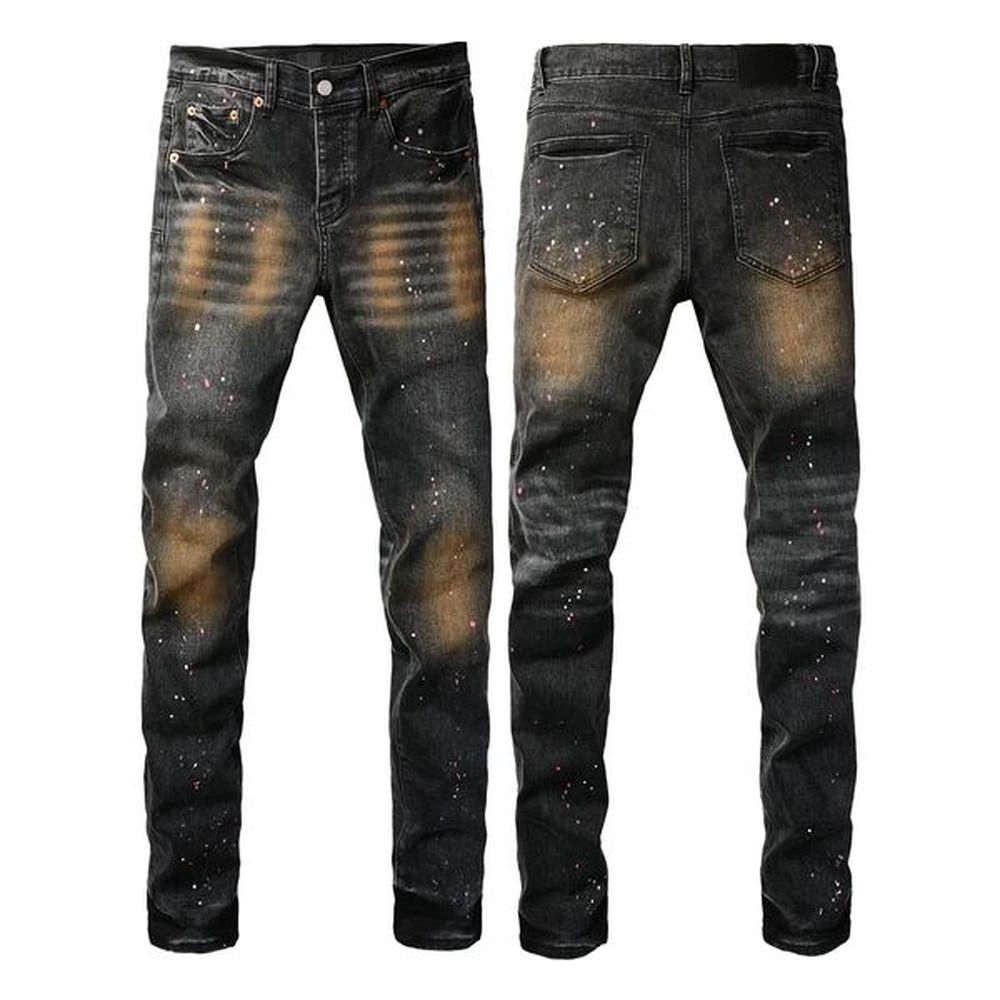 designer jeans ksubi jeans brown skinny jeans High quality Fashion wash tvintage ripped straight leg mens jeans personality street jeans wom