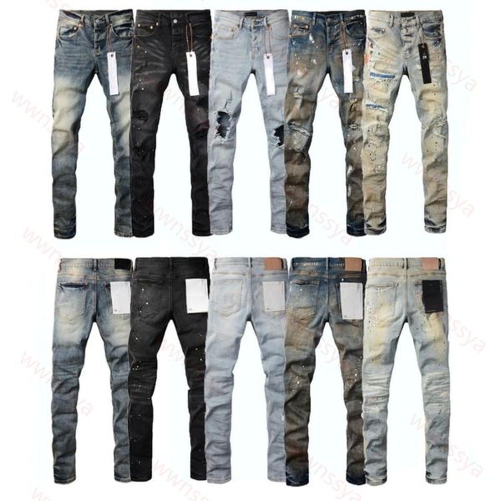 designer jeans mens jeans Paint dot jeans black hole pants high quality straight retro Streetwear Casual Sweatpants skinny jeans patched dis