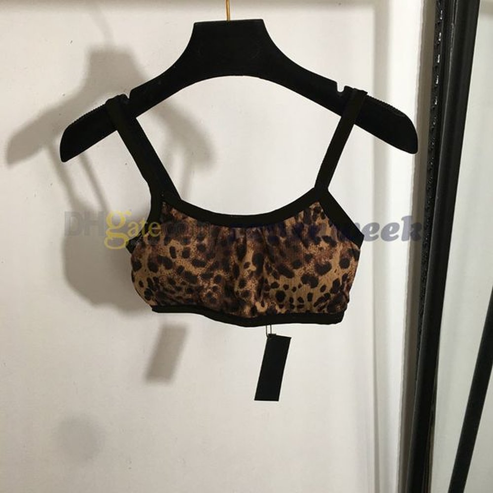 designer leopard print tank tops women sexy backless sport top