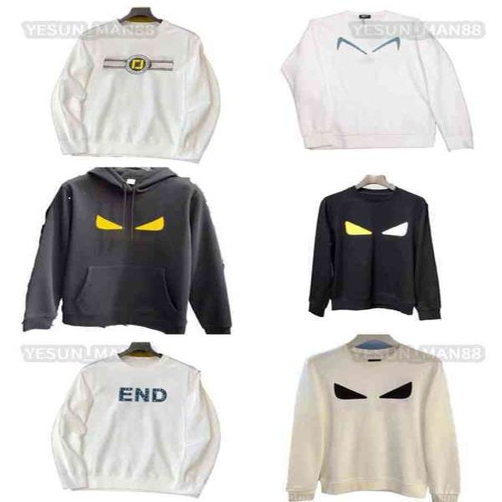Designer Luxury Fends Classic Fende Hoodie Sweater Spring Mens And Womens FF Little Monster Eye Matching Casual Coat Pure Cotton Hooded
