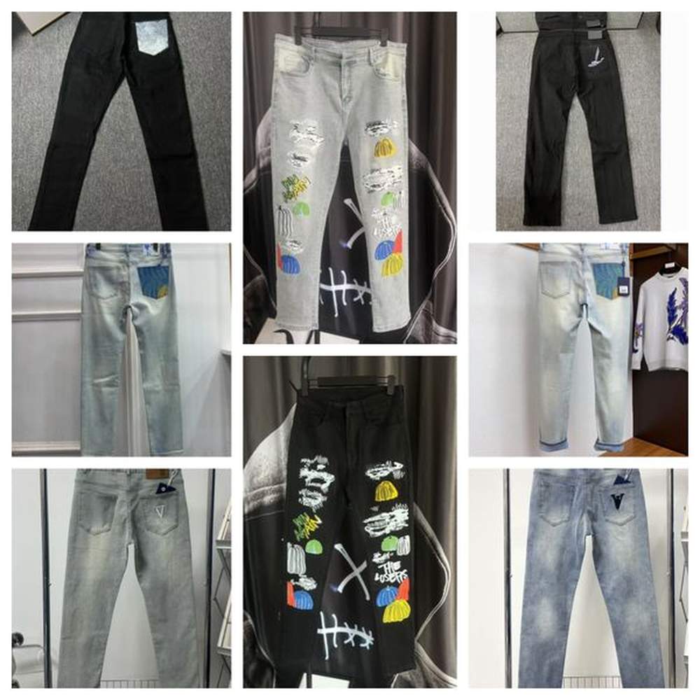 Designer Luxury Jeans Mens Pumpkin Trouser Legs Open Fork Tight Capris Denim Trousers Fleece Embroidery Warm Slimming Ripped Straight Jean P