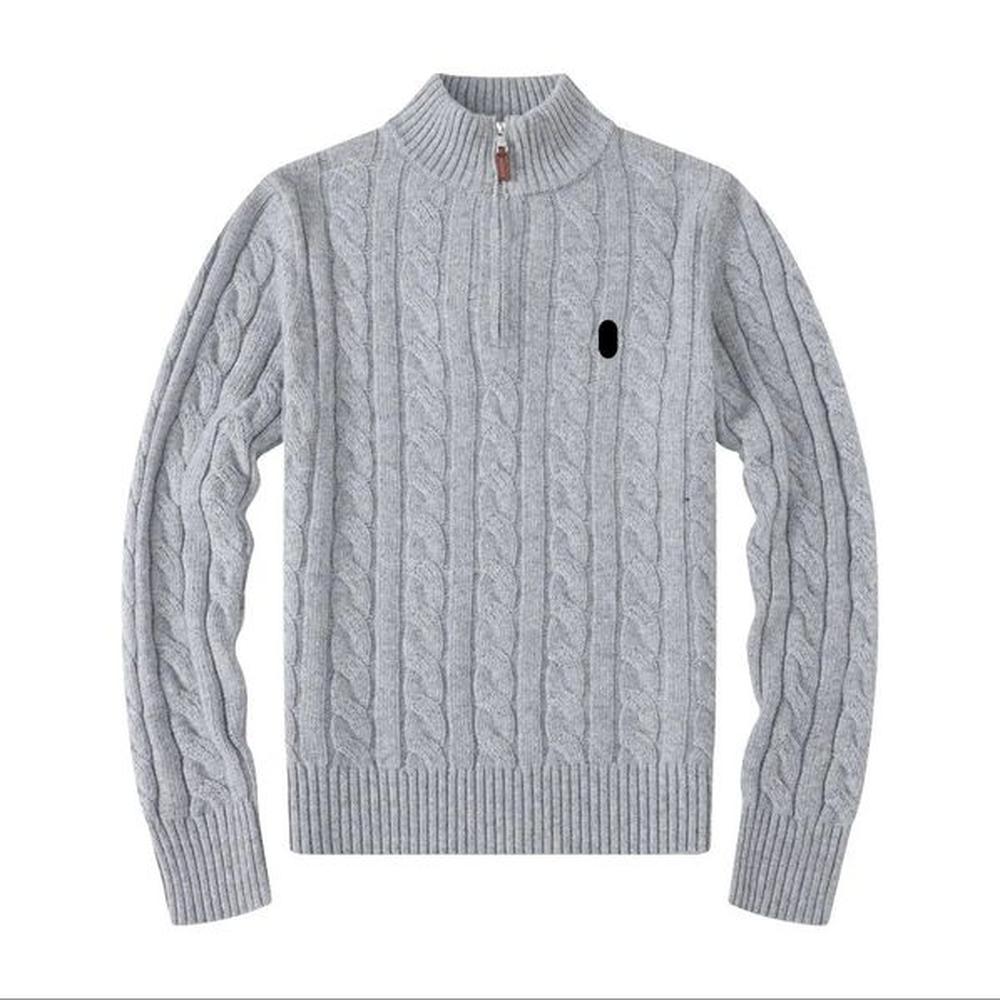 designer man small horse zip knit sweater jacket mens women autumn winter casual round neck pony embroidery unisex pullover knitted sweaters
