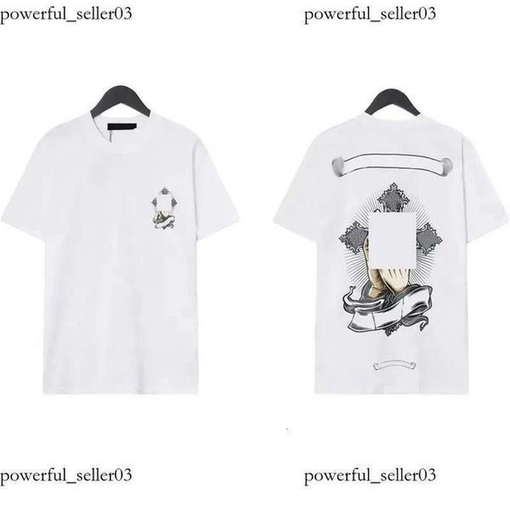 Designer Men Chrome T Shirts Popular Fashion High Street Cotton Shirts Jumper Pattern Print Casual Breathable Men And Women dbc