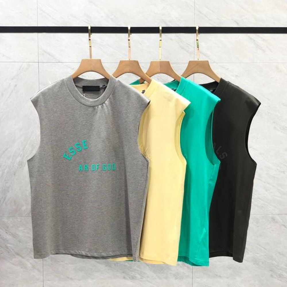 designer men cotton vest fashion tidal street summer outdoor tshirt