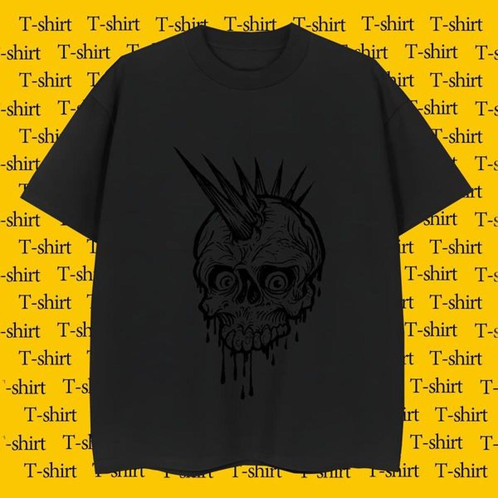 Designer Men T Shirts skull Tees 230g Pure Cotton High Street Hip Hop Soft White Plus Size Short Sleeve O-Neck Tshirts