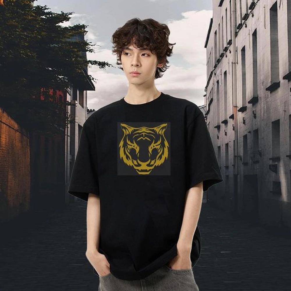 Designer Men Tops Tees 100% Cotton 230g Summer Casual tiger Custom Printed Pure Cotton Classic Casual T-Shirts Top Tees