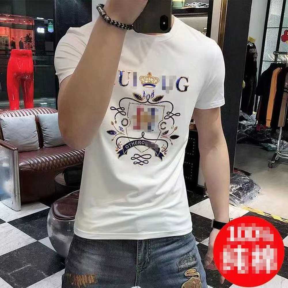 designer mens and womens tshirt letter laminated printed short